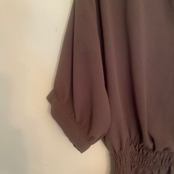 ZARA - KEY HOLE NECKLINE CHIFFON BLOUSE - Picture 3 of 5